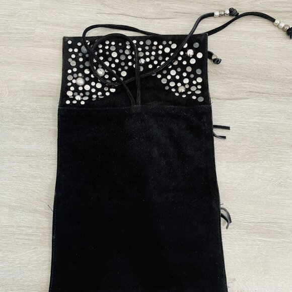 Sara Berman suede clutch Bag with 3 Compartments - Picture 8 of 11